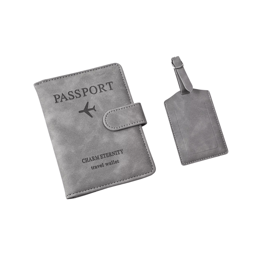 Leather Passport Holder w/ Luggage Tag | CMAN