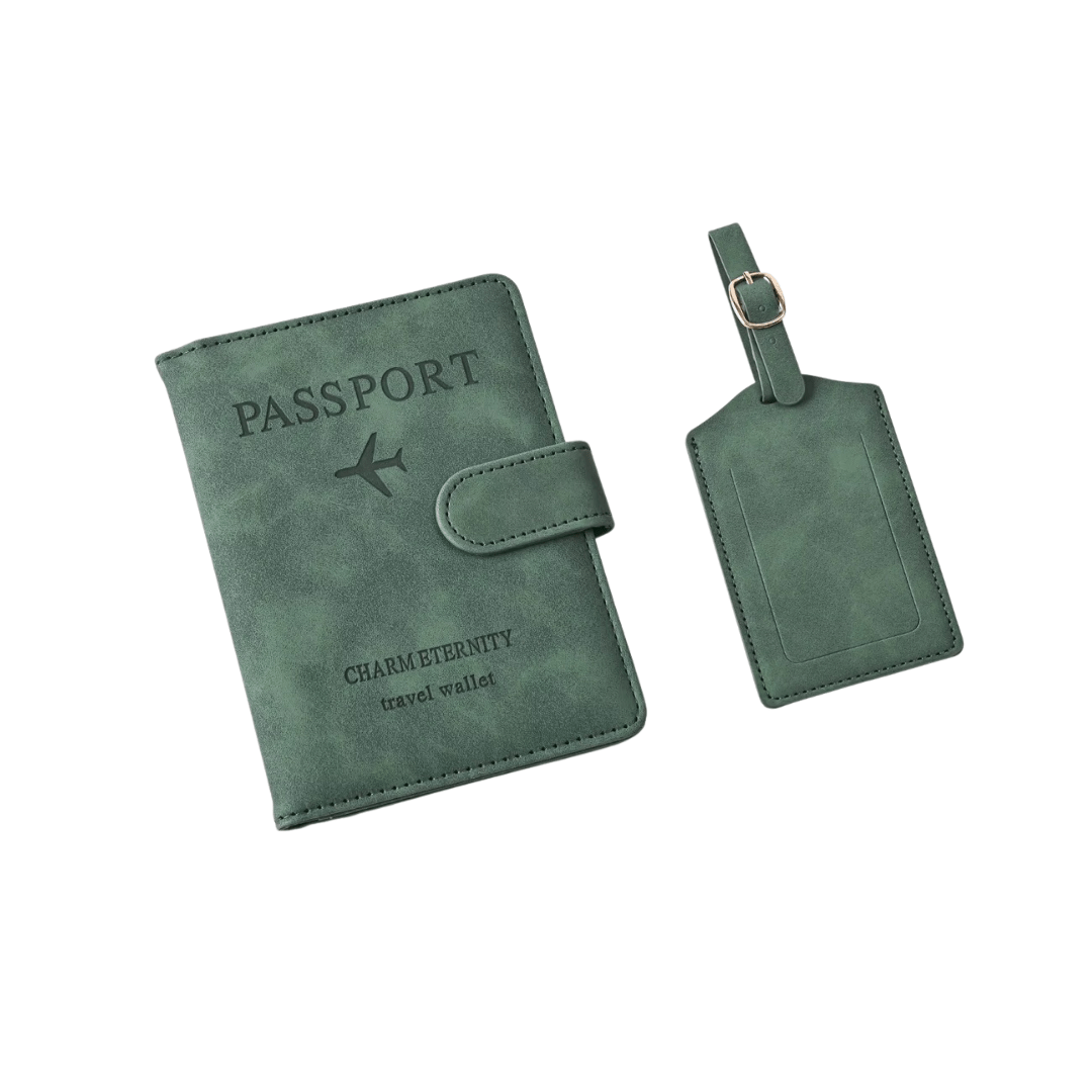 Leather Passport Holder w/ Luggage Tag | CMAN