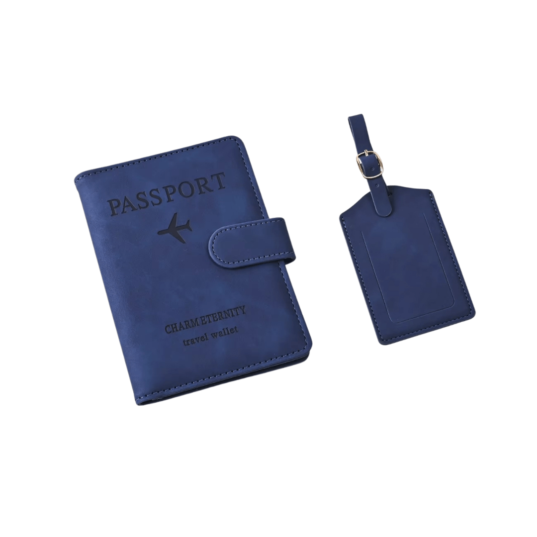 Leather Passport Holder w/ Luggage Tag | CMAN