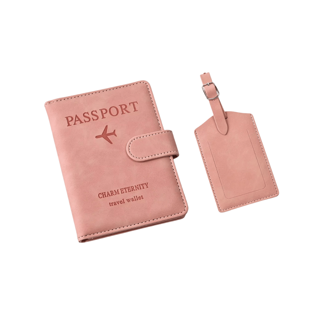 Leather Passport Holder w/ Luggage Tag | CMAN