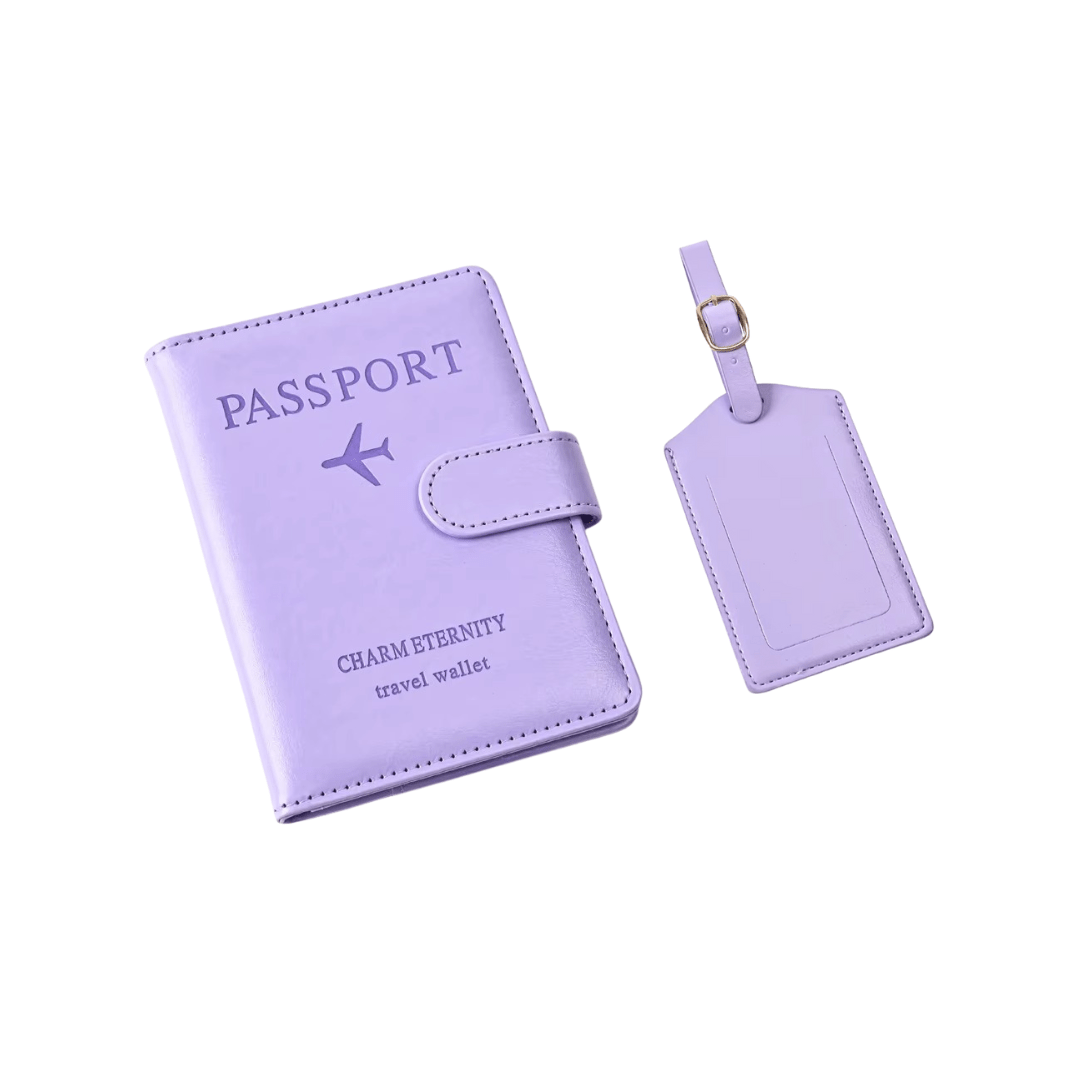 Leather Passport Holder w/ Luggage Tag | CMAN