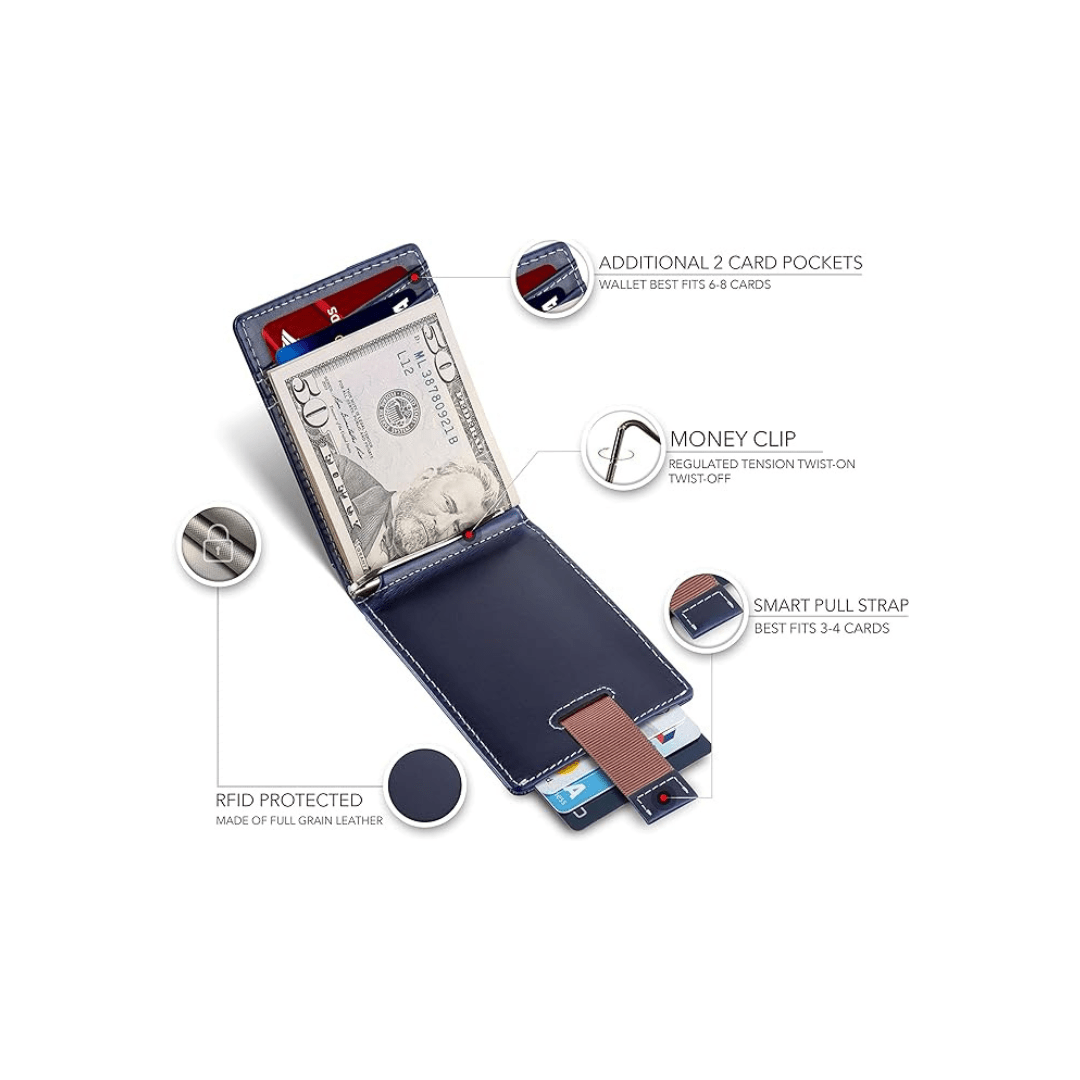 Serman Brands RFID Blocking Slim Bifold Genuine Leather | CMAN