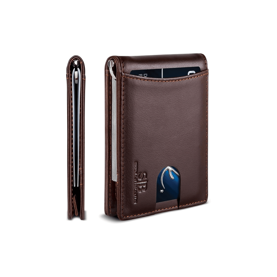 Serman Brands RFID Blocking Slim Bifold Genuine Leather | CMAN