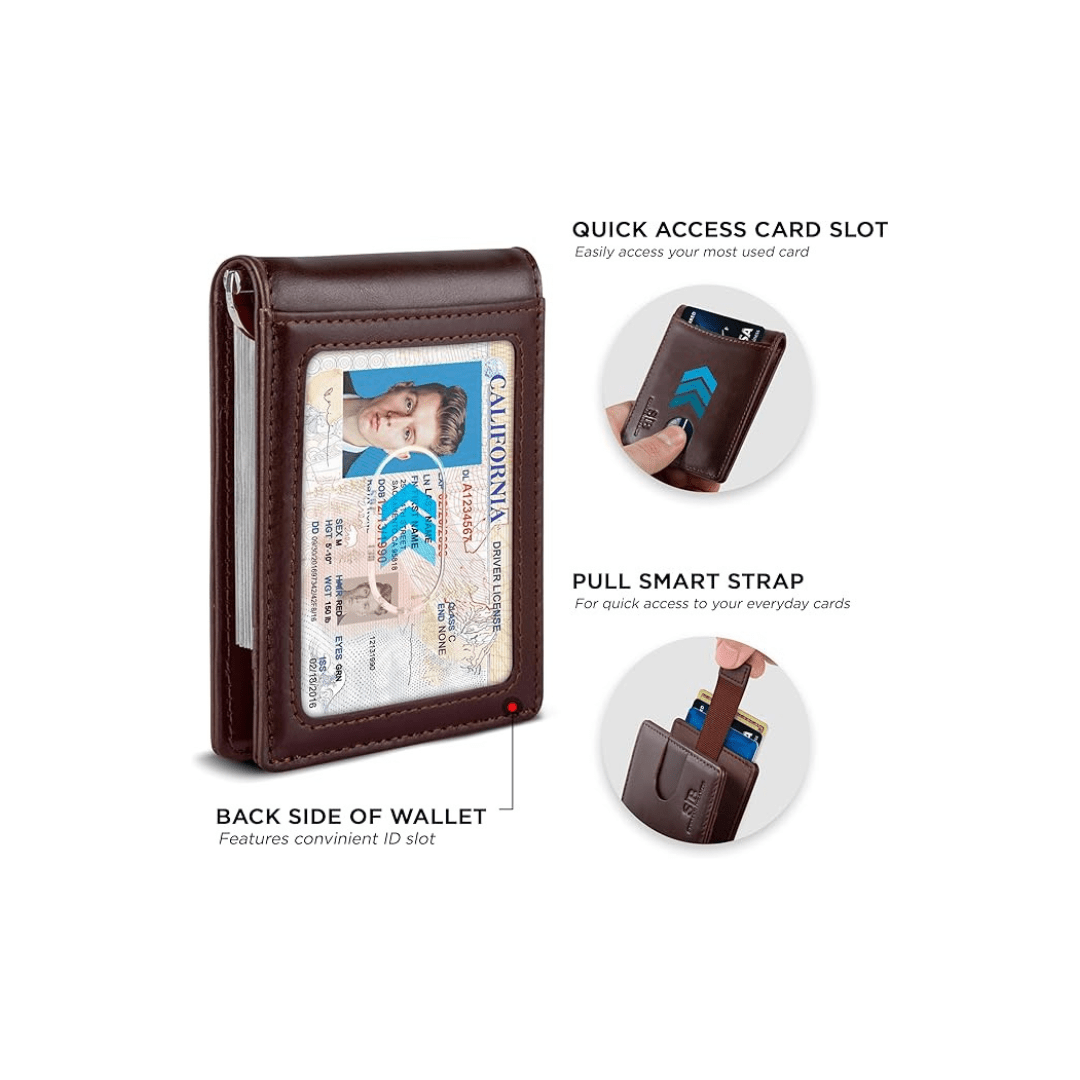 Serman Brands RFID Blocking Slim Bifold Genuine Leather | CMAN