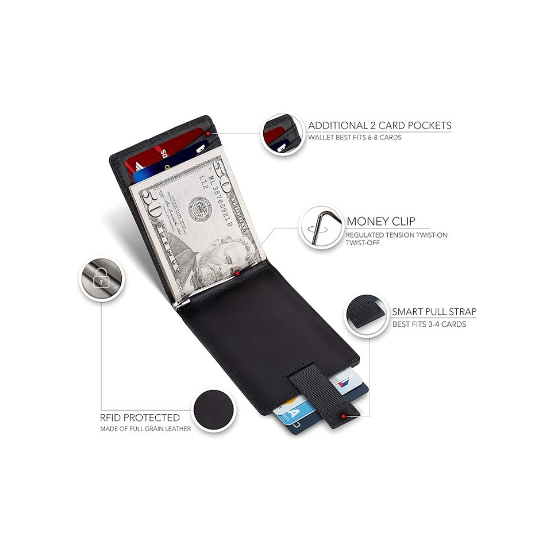 Serman Brands RFID Blocking Slim Bifold Genuine Leather | CMAN